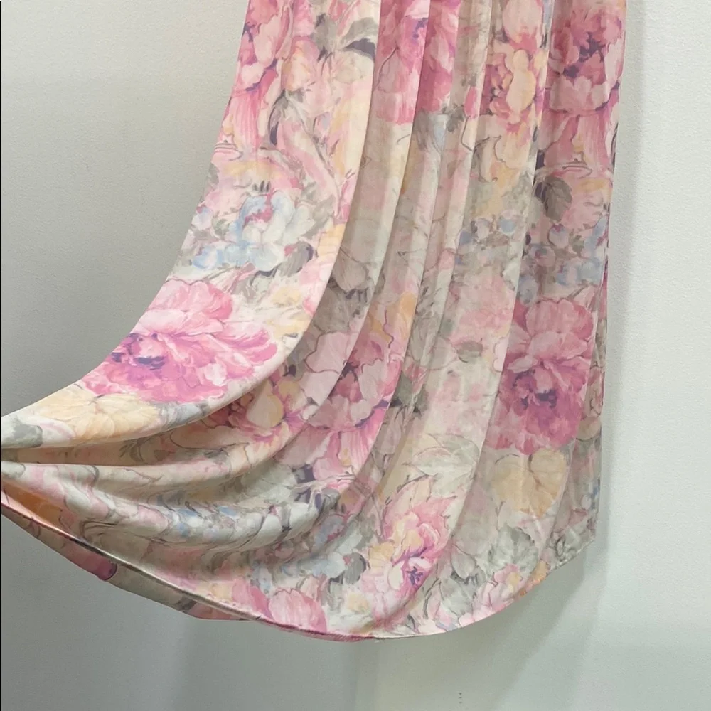Miss Elaine Pink and‎ Cream Floral Pajama